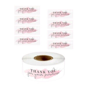 x120 "Thank you for your purchase"  sticker shipping supplies